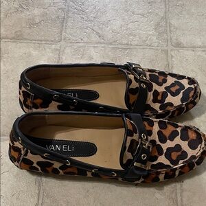 Vaneli Animal Print Flats with Black Accents